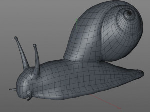 snail rigged low poly pbr insect 3D Model