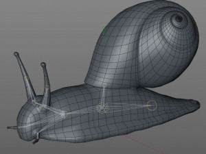 snail rigged low poly pbr insect 3D Model