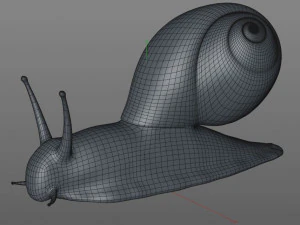 siput memasang serangga poli pbr rendah Model 3D