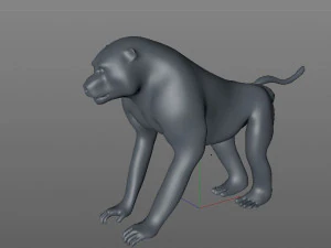 binatang yang dicurangi monyet babon Model 3D