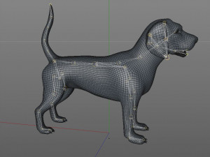 beagle dog rigged animal Model 3D
