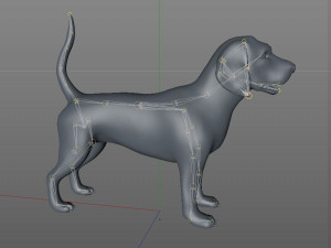 beagle dog rigged animal Model 3D