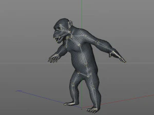 chimpanzee ape rigged animal 3D Model