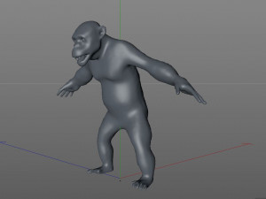 chimpanzee ape rigged animal Model 3D
