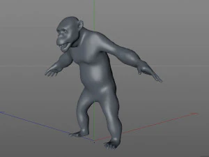 chimpanzee ape rigged animal 3D Model