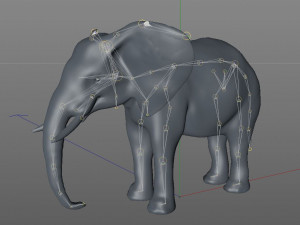 elephant rigged animal Model 3D