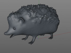 hedgehog rigged animal Model 3D