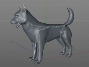 husky dog rigged animal 3Dモデル