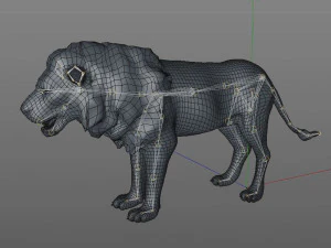 lion rigged animal 3D Model