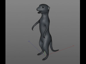 meerkat rigged animal Modelo 3D