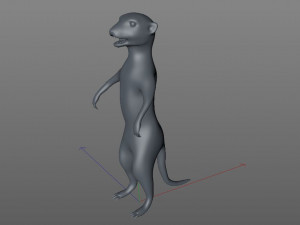 meerkat rigged animal Modelo 3D