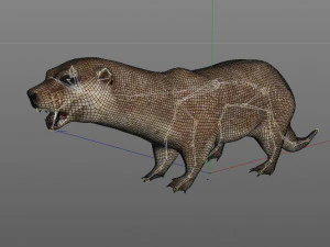 animale truccato da lontra Modello 3D