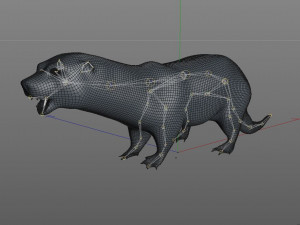 otter rigged animal Modèle 3D
