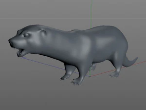 animale truccato da lontra Modello 3D