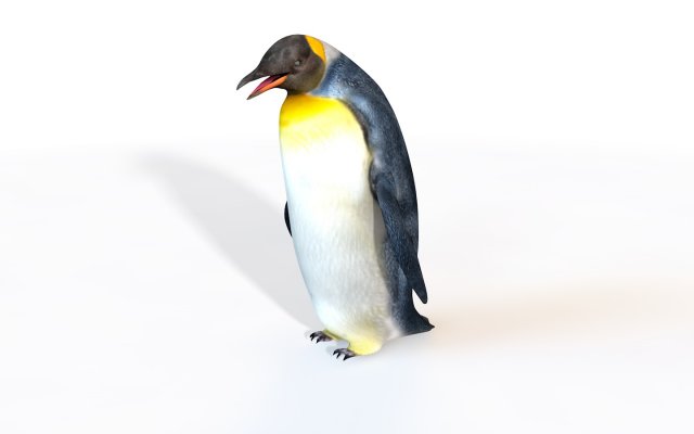 Penguin rigged animal 3D Model .c4d .max .obj .3ds .fbx .stl .blend 