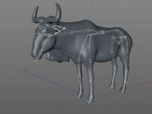 wildebeest rigged Model 3D