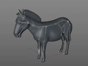 zebra rigged 3D Model