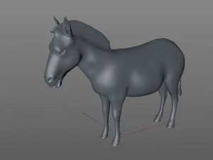 zebra rigged 3D Model