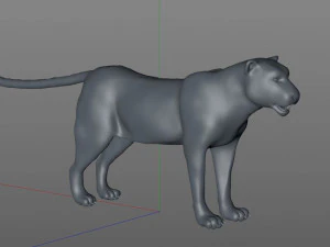 peli di leopardo truccati animale low poly Modello 3D