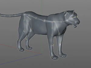peli di leopardo truccati animale low poly Modello 3D