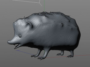 hedgehog rigged low poly animal 3D 模型