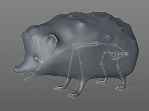 hedgehog rigged low poly animal 3D 模型