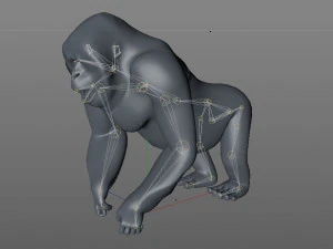 orangutan rigged low poly animal 3D Model