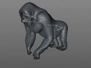 orangutan rigged low poly animal 3D Model