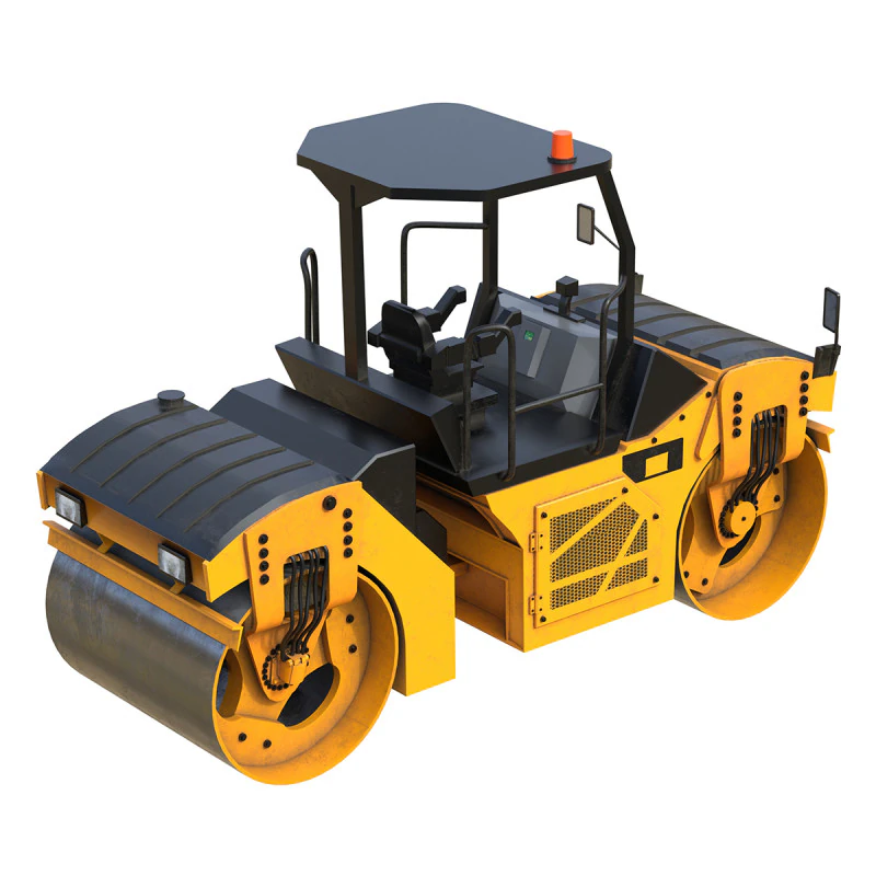Vibratory roller compactor cb8 3D Model .c4d .max .obj .3ds .fbx .stl .blend 