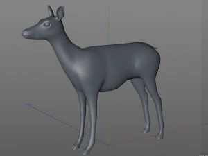 pelliccia di pelo di cervo cheetal truccata animale low poly Modello 3D