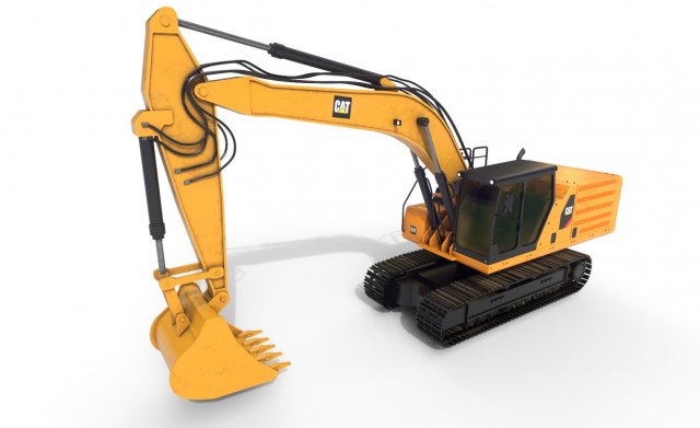 excavator digger 3Dモデル .c4d .max .obj .3ds .fbx .stl .blend 
