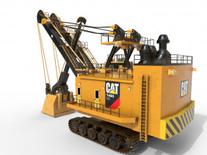 electric rope shovels 7495 hq Modello 3D