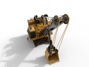 electric rope shovels 7495 hq Modello 3D