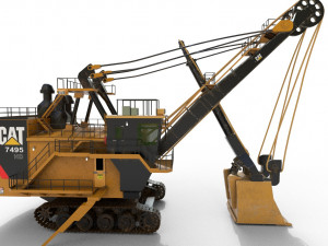 electric rope shovels 7495 hq Modello 3D
