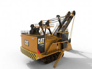 electric rope shovels 7495 hq Modello 3D