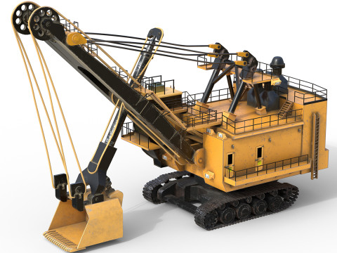 Электрические канатные экскаваторы 7495 HQ 3D Модель