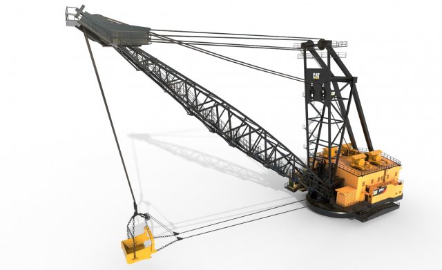 dragline crane 3Dモデル .c4d .max .obj .3ds .fbx .stl .blend 