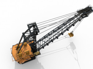 dragline crane 3Dモデル