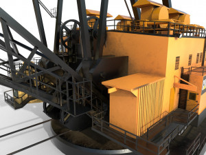 dragline crane 3Dモデル