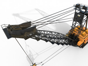 dragline crane 3Dモデル