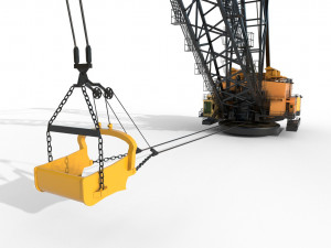 dragline crane 3Dモデル