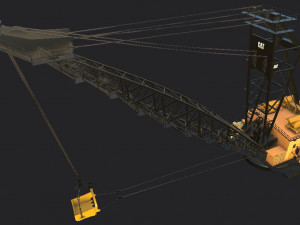 dragline crane 3Dモデル
