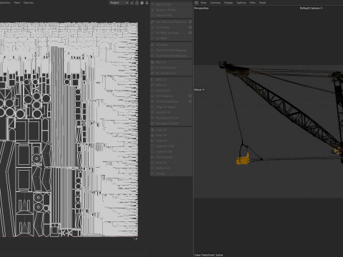 Grue &agrave; dragline Modèle 3D