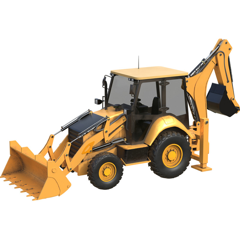 Backhoe loaders 426f2 hq 3D Model .c4d .max .obj .3ds .fbx .stl .blend 