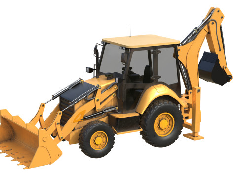 Backhoe loaders 426f2 hq 3D Model