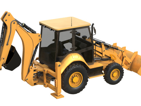 Backhoe loaders 426f2 hq 3D Model