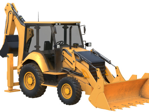Backhoe loaders 426f2 hq 3D Model