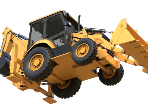 Backhoe loaders 426f2 hq 3D Model