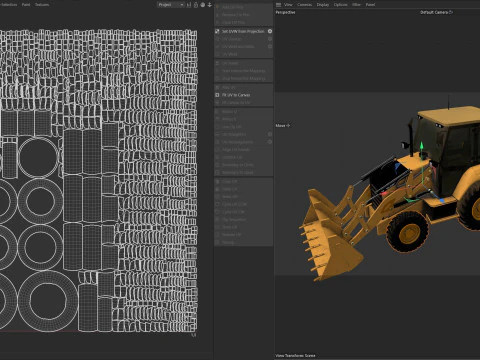 Backhoe loaders 426f2 hq 3D Model