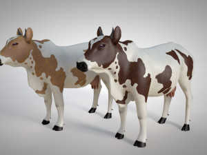 cow animal low poly 3D Model
